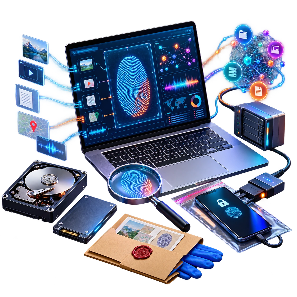 Digital forensics investigation and evidence analysis